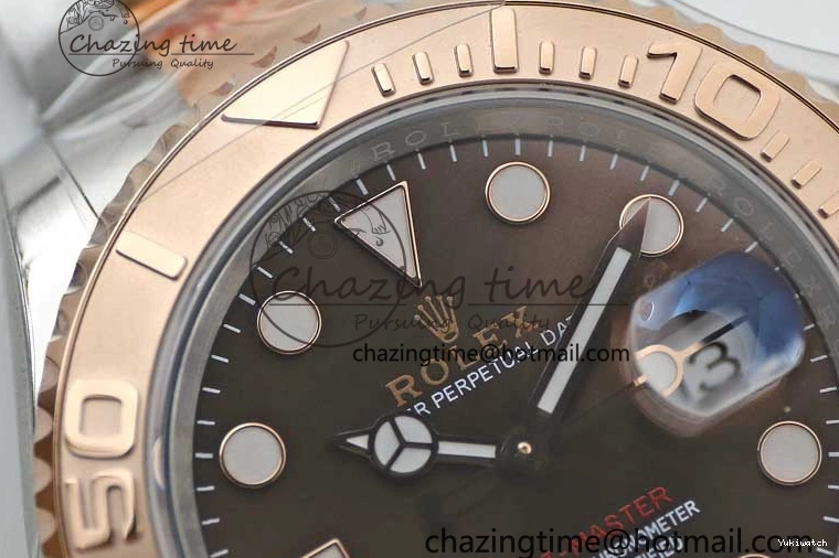 EWF SS Dial RG Yacht-Master Brown RG Bracelet 1:1 Edition Best on 126621 SS A3235 0409